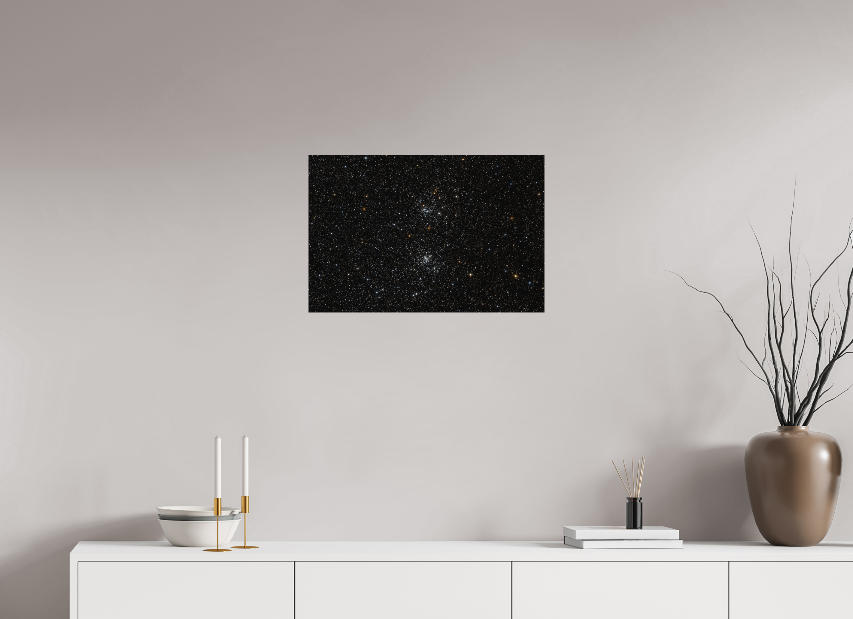 24 x 16″, Photo Print Under Acrylic Glass NGC 869 & NGC 884 (Double Star Cluster)