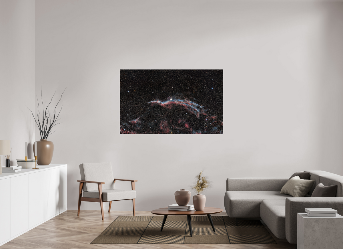 62.4 x 39″, Photo Print On Fuji Crystal DP II Western Veil Nebula (NGC 6960 - Witch's Broom)
