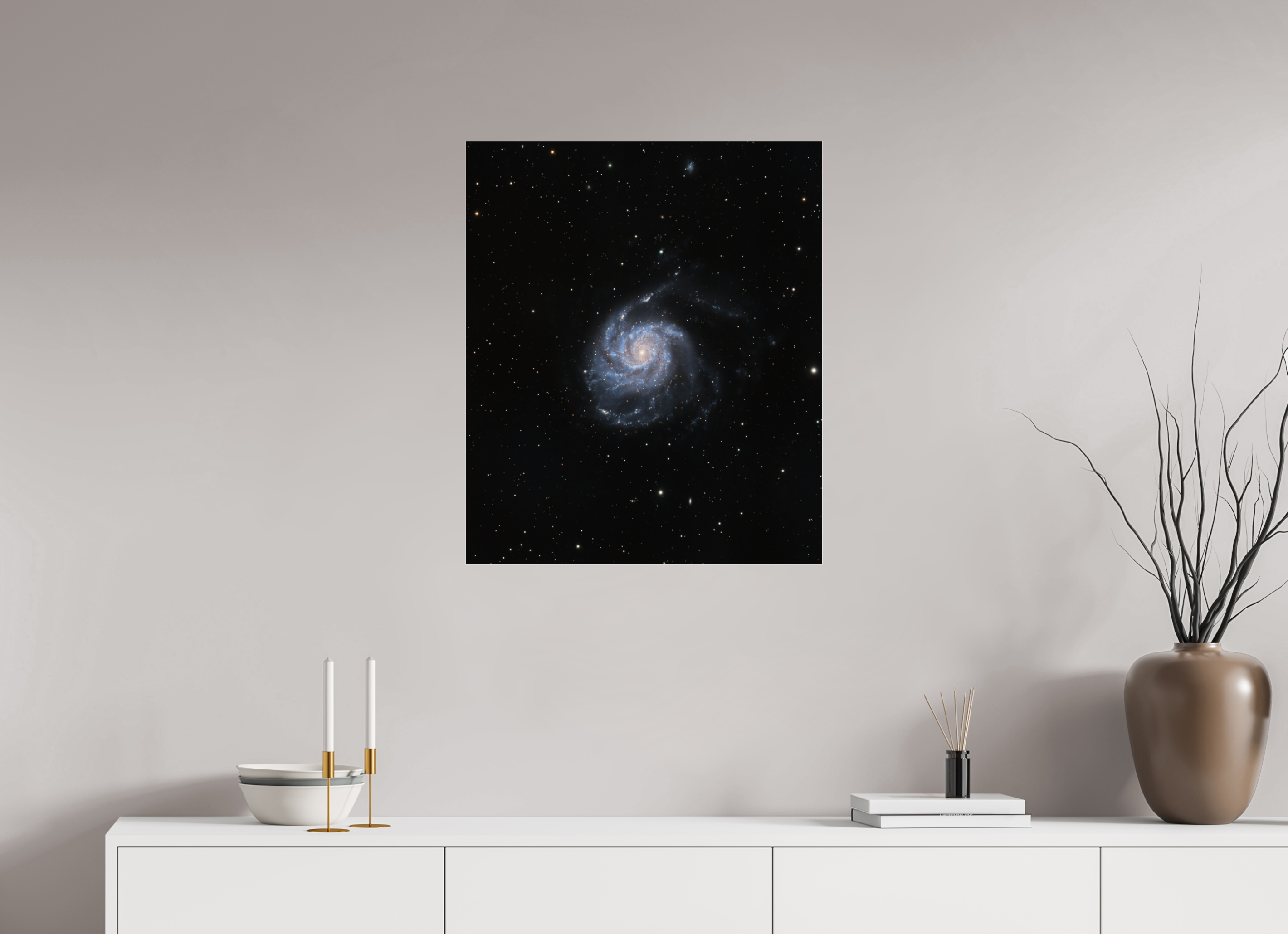 24 x 28.5″, Photo Print Under Acrylic Glass M 101 (Pinwheel Galaxy)