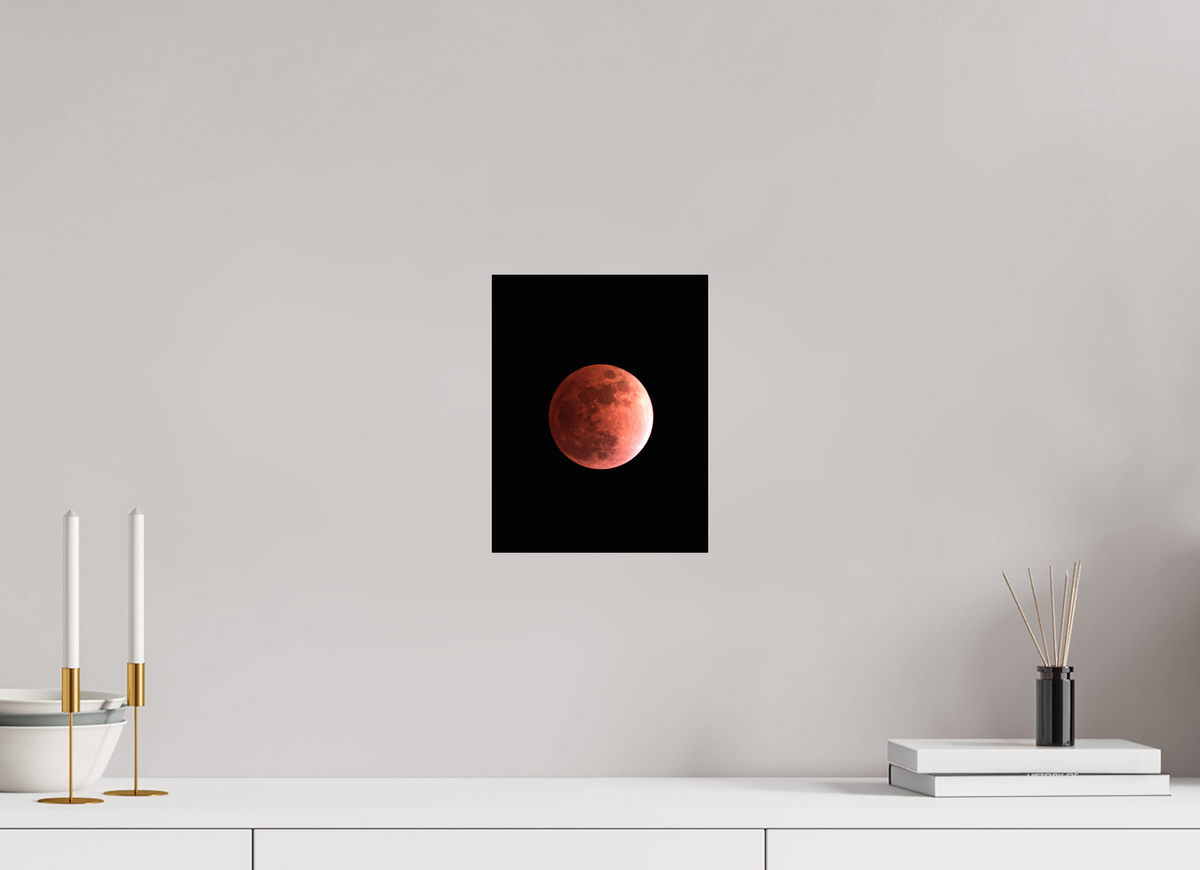 8 x 10.3″, ChromaLuxe HD Metal Print Total Lunar Eclipse