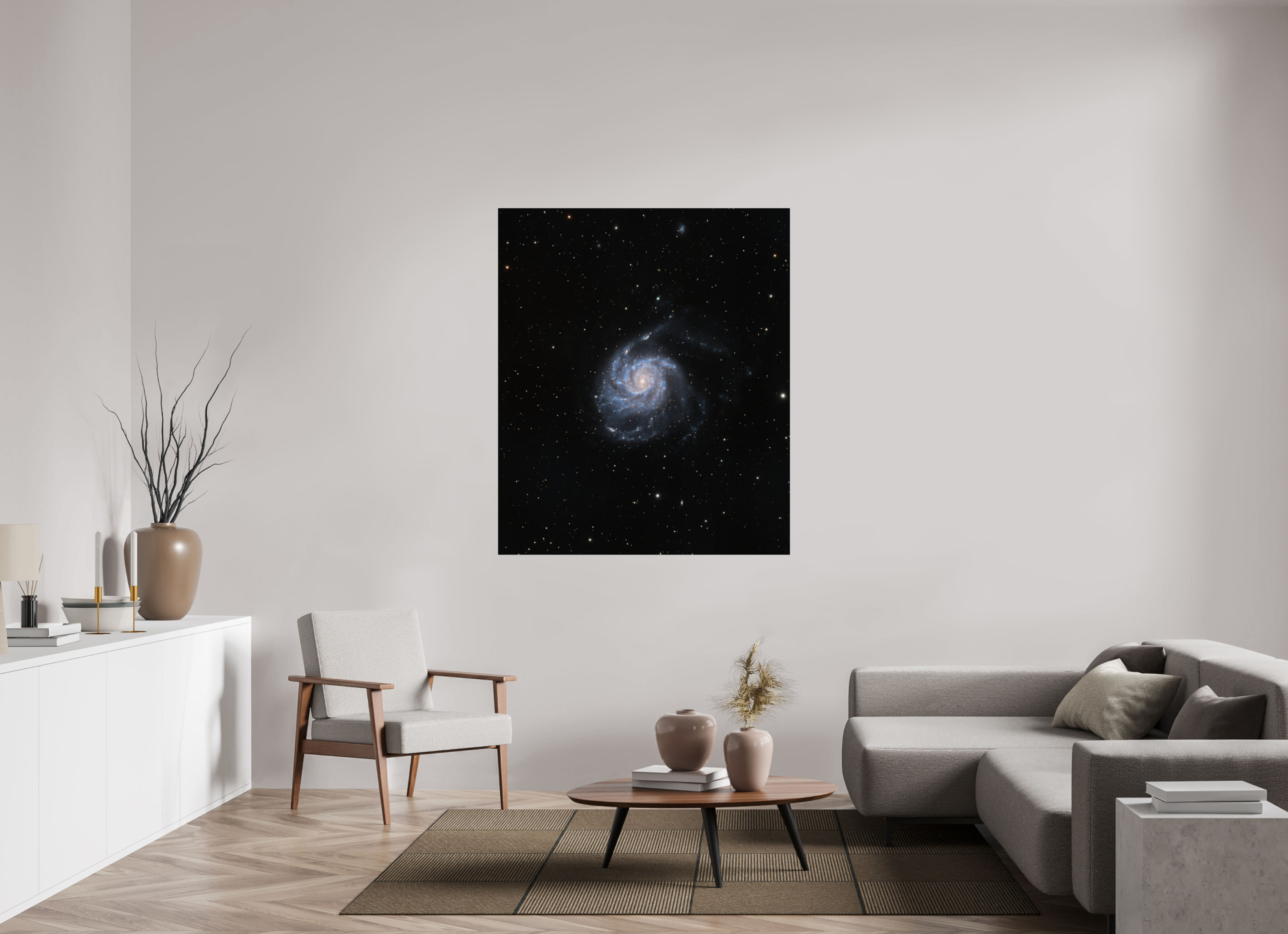 47 x 55.8″, Photo Print On Fuji Crystal DP II M 101 (Pinwheel Galaxy)