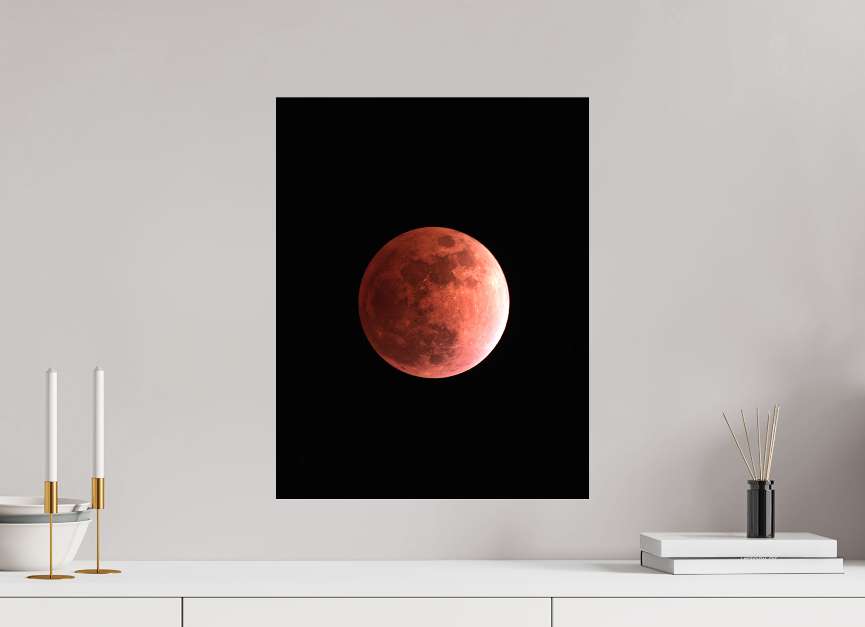 16 x 20.6″, Photo Print Under Acrylic Glass Total Lunar Eclipse