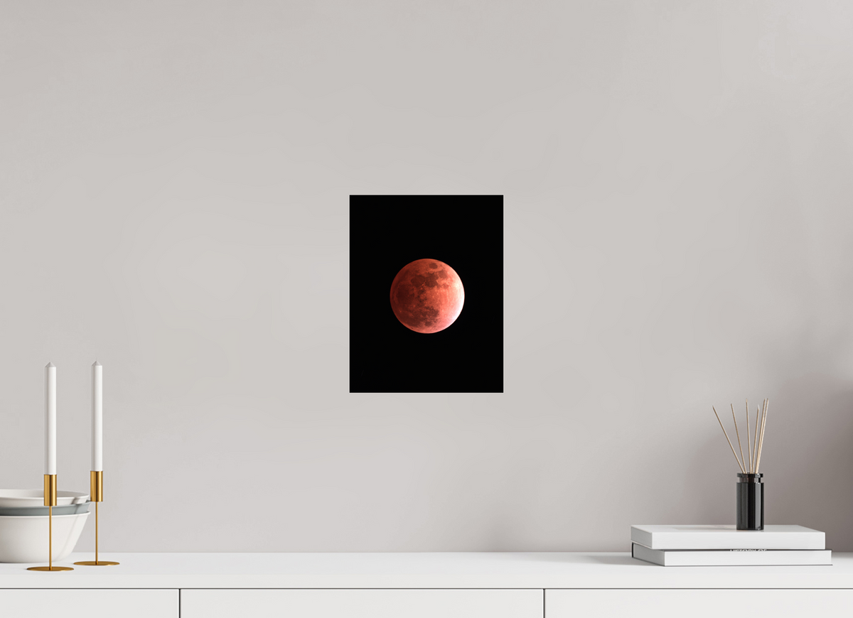 8 x 10.3″, Photo Print Under Acrylic Glass Total Lunar Eclipse