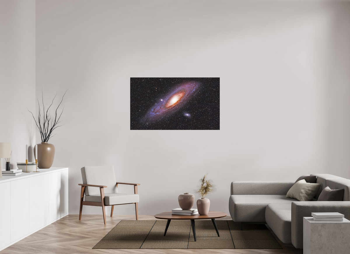 53 x 31″, ChromaLuxe HD Metal Print M31 (Andromeda Galaxy)